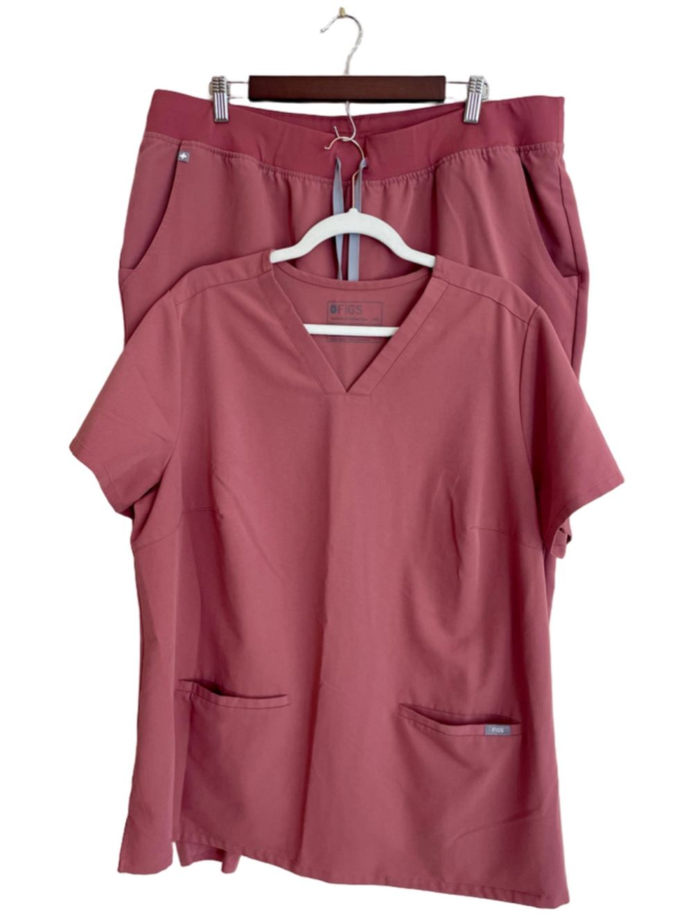 FIGS Scrub Set 3XL Mauve Casma Top Zamora Jogger Pants Technical Collection